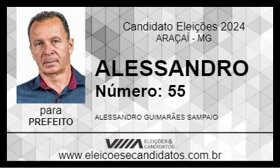 Candidato ALESSANDRO 2024 - ARAÇAÍ - Eleições