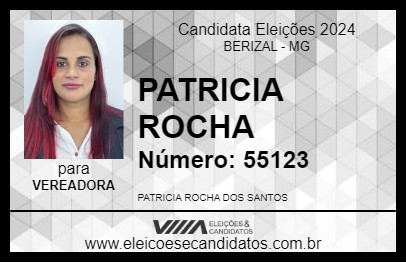 Candidato PATRICIA ROCHA 2024 - BERIZAL - Eleições