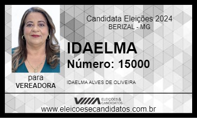 Candidato IDAELMA 2024 - BERIZAL - Eleições