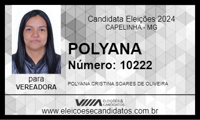 Candidato POLYANA 2024 - CAPELINHA - Eleições