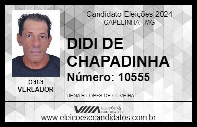 Candidato DIDI DE CHAPADINHA 2024 - CAPELINHA - Eleições