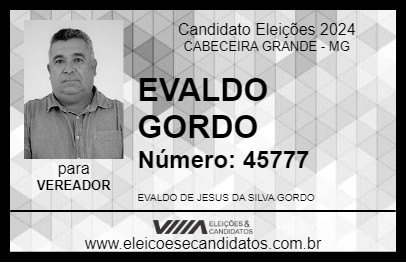 Candidato EVALDO GORDO 2024 - CABECEIRA GRANDE - Eleições