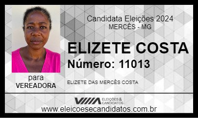 Candidato ELIZETE COSTA 2024 - MERCÊS - Eleições