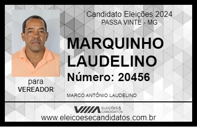 Candidato MARQUINHO LAUDELINO 2024 - PASSA VINTE - Eleições