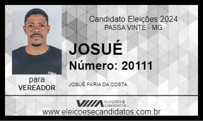 Candidato JOSUÉ 2024 - PASSA VINTE - Eleições