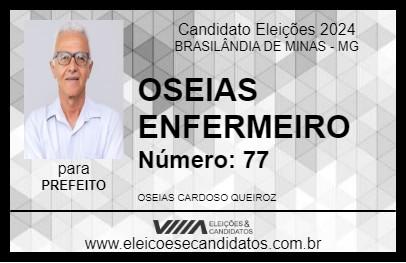 Candidato OSEIAS ENFERMEIRO 2024 - BRASILÂNDIA DE MINAS - Eleições