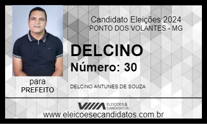 Candidato DELCINO 2024 - PONTO DOS VOLANTES - Eleições