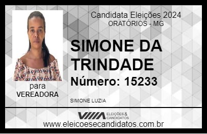 Candidato SIMONE DA TRINDADE 2024 - ORATÓRIOS - Eleições