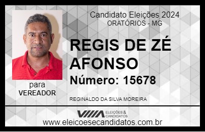 Candidato REGIS DE ZÉ AFONSO 2024 - ORATÓRIOS - Eleições