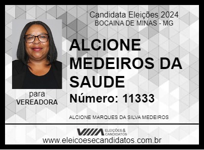 Candidato ALCIONE MEDEIROS DA SAUDE 2024 - BOCAINA DE MINAS - Eleições