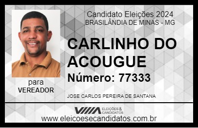 Candidato CARLINHO DO ACOUGUE 2024 - BRASILÂNDIA DE MINAS - Eleições