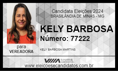 Candidato KELY BARBOSA 2024 - BRASILÂNDIA DE MINAS - Eleições