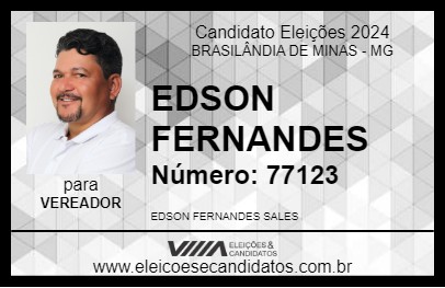 Candidato EDSON FERNANDES 2024 - BRASILÂNDIA DE MINAS - Eleições