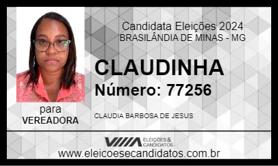 Candidato CLAUDINHA 2024 - BRASILÂNDIA DE MINAS - Eleições