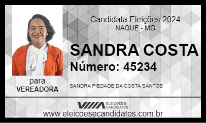 Candidato SANDRA COSTA 2024 - NAQUE - Eleições