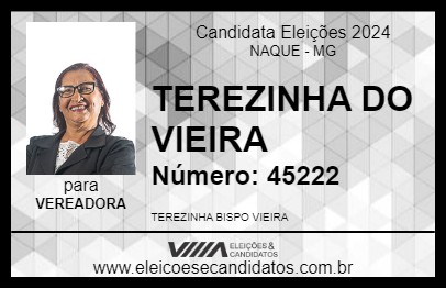 Candidato TEREZINHA DO VIEIRA 2024 - NAQUE - Eleições