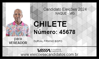 Candidato CHILETE 2024 - NAQUE - Eleições