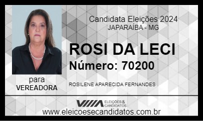 Candidato ROSI DA LECI 2024 - JAPARAÍBA - Eleições