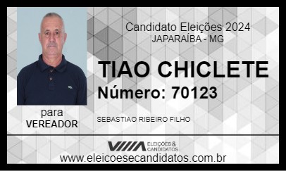 Candidato TIAO CHICLETE 2024 - JAPARAÍBA - Eleições