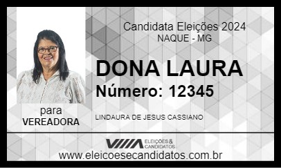 Candidato DONA LAURA 2024 - NAQUE - Eleições