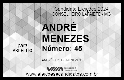 Candidato ANDRÉ MENEZES 2024 - CONSELHEIRO LAFAIETE - Eleições