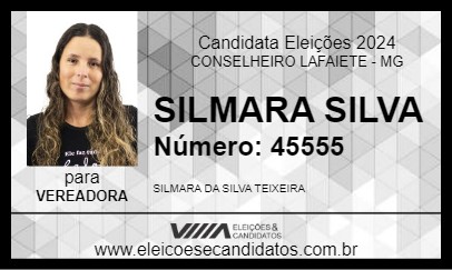 Candidato SILMARA SILVA 2024 - CONSELHEIRO LAFAIETE - Eleições