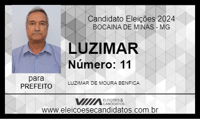 Candidato LUZIMAR 2024 - BOCAINA DE MINAS - Eleições