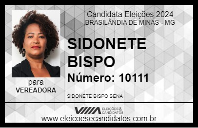 Candidato SIDONETE BISPO 2024 - BRASILÂNDIA DE MINAS - Eleições