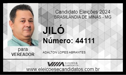 Candidato JILÓ 2024 - BRASILÂNDIA DE MINAS - Eleições