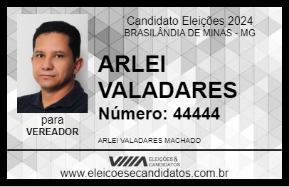 Candidato ARLEI VALADARES 2024 - BRASILÂNDIA DE MINAS - Eleições