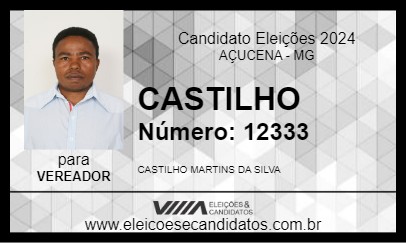 Candidato CASTILHO 2024 - AÇUCENA - Eleições