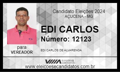 Candidato EDI CARLOS 2024 - AÇUCENA - Eleições