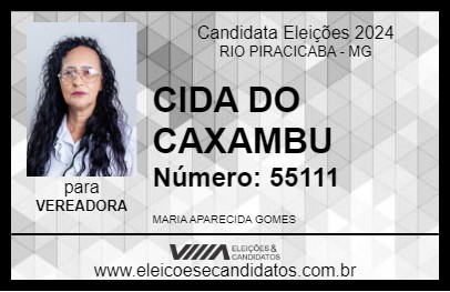 Candidato CIDA DO CAXAMBU 2024 - RIO PIRACICABA - Eleições