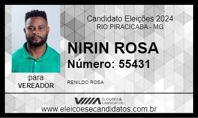 Candidato NIRIN ROSA 2024 - RIO PIRACICABA - Eleições