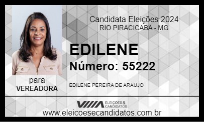 Candidato EDILENE 2024 - RIO PIRACICABA - Eleições