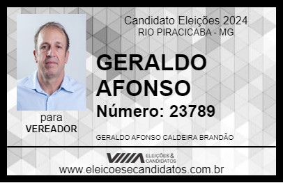 Candidato GERALDO AFONSO 2024 - RIO PIRACICABA - Eleições