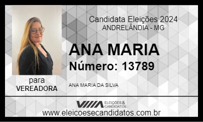 Candidato ANA MARIA 2024 - ANDRELÂNDIA - Eleições