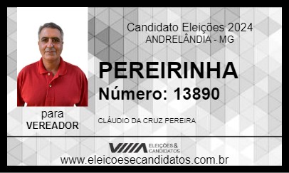 Candidato PEREIRINHA 2024 - ANDRELÂNDIA - Eleições