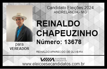 Candidato REINALDO CHAPEUZINHO 2024 - ANDRELÂNDIA - Eleições