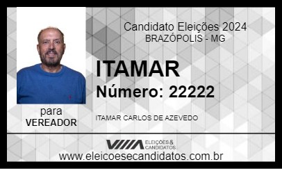 Candidato ITAMAR 2024 - BRAZÓPOLIS - Eleições