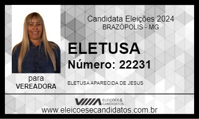 Candidato ELETUSA 2024 - BRAZÓPOLIS - Eleições