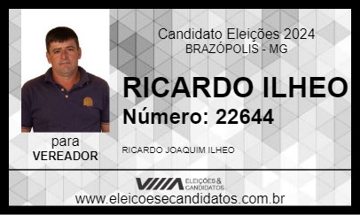 Candidato RICARDO ILHEO 2024 - BRAZÓPOLIS - Eleições