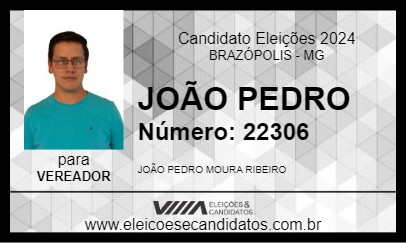 Candidato JOÃO PEDRO 2024 - BRAZÓPOLIS - Eleições