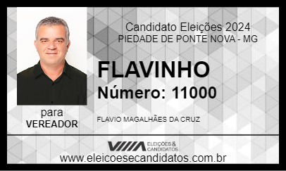 Candidato FLAVINHO 2024 - PIEDADE DE PONTE NOVA - Eleições