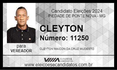 Candidato CLEYTON 2024 - PIEDADE DE PONTE NOVA - Eleições