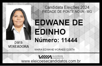 Candidato EDWANE DE EDINHO 2024 - PIEDADE DE PONTE NOVA - Eleições