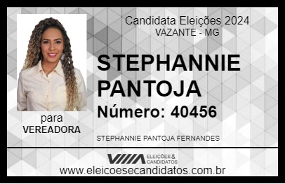 Candidato STEPHANNIE PANTOJA 2024 - VAZANTE - Eleições