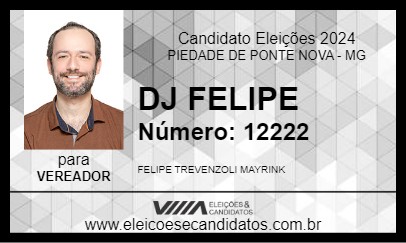 Candidato DJ FELIPE 2024 - PIEDADE DE PONTE NOVA - Eleições