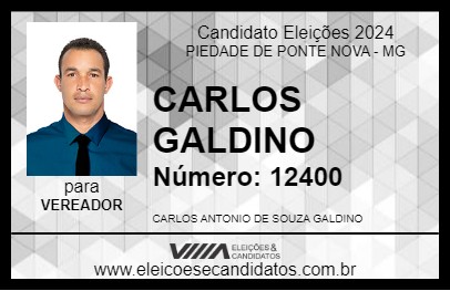 Candidato CARLOS GALDINO 2024 - PIEDADE DE PONTE NOVA - Eleições