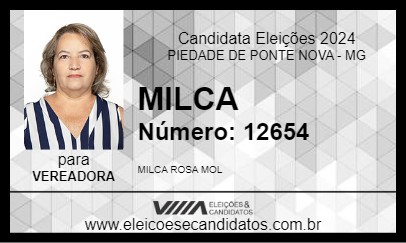 Candidato MILCA 2024 - PIEDADE DE PONTE NOVA - Eleições